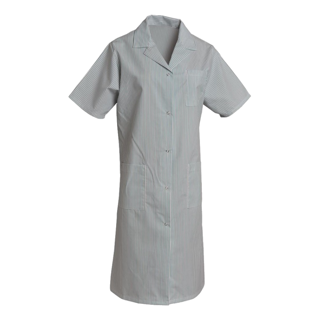 Blouse manches courtes polycoton Madona Vert Nil rayé - SNV