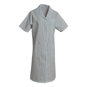 Blouse manches courtes polycoton Madona Vert Nil rayé - SNV