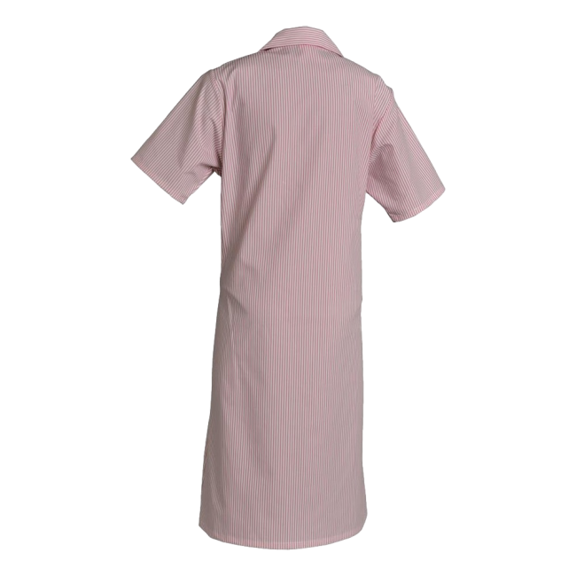 Blouse korte mouwen polykatoen Madona Roze gestreept - SNV