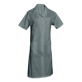 Polyester-Baumwolle-Kittel Madona kurzarm Grau - SNV