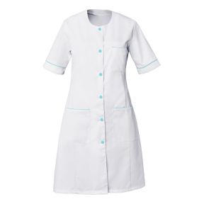 Blouse femme manches courtes Ariana Blanc et bleu pacifique - SNV