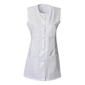 Tunique femme sans manches Taylor Blanc et bleu pacifique - SNV