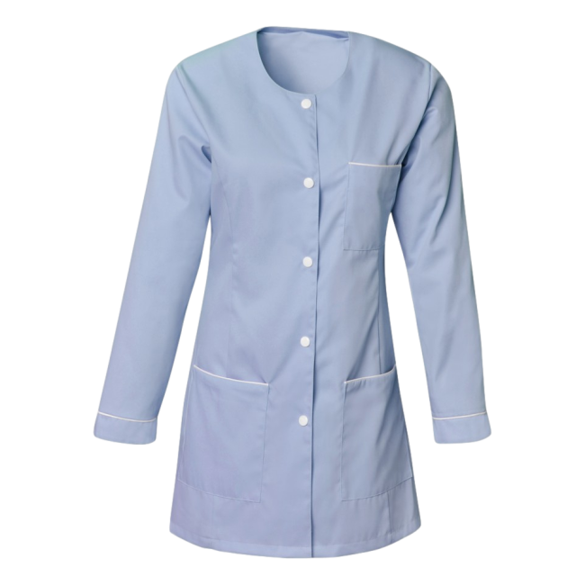 Tunique femme manches réglables Taylor Bleu ciel et blanc - SNV