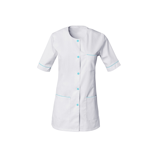 Tunique femme manches courtes Taylor Blanc et bleu pacifique - SNV