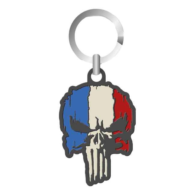Porte-clés Punisher tricolore - Army Design by Summit Outdoor