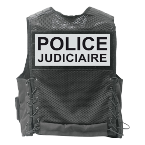 Black law enforcement identification vest - Patrol Equipment