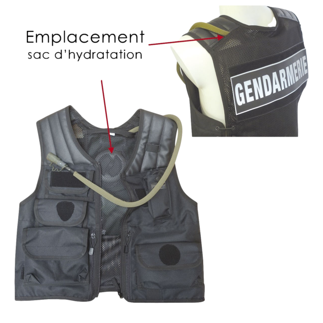 Gilet d'identification forces de l'ordre noir - Patrol