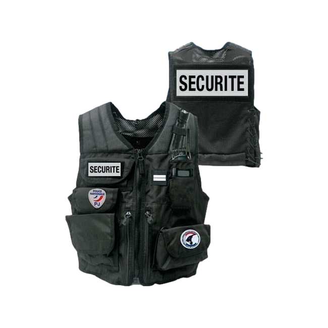 Gilet d'identification forces de l'ordre noir - Patrol