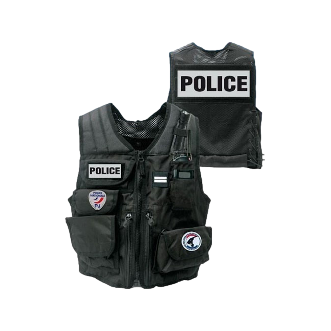 Gilet d'identification forces de l'ordre noir - Patrol