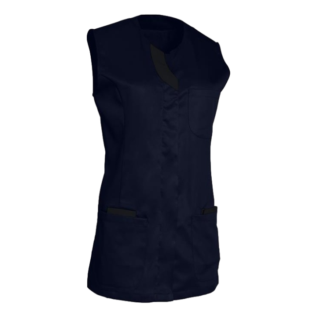 Tunique femme sans manches Lila Bleu shadow et noir - SNV