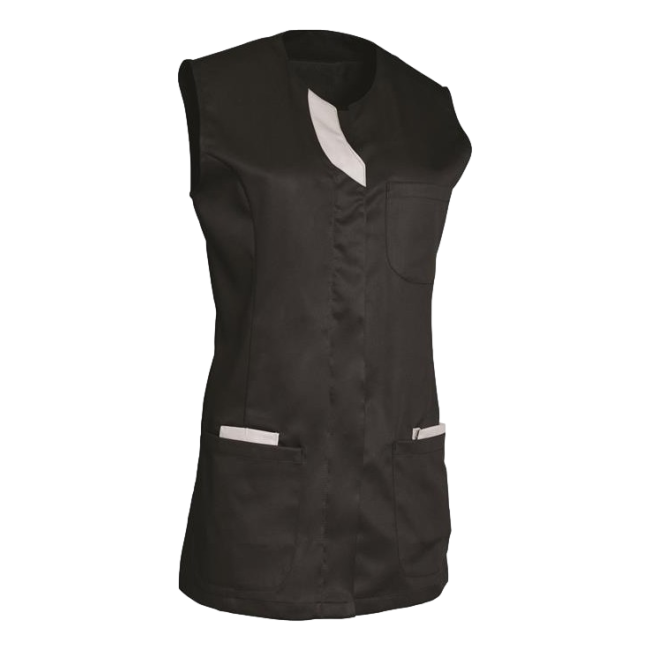 Tunique femme sans manches Lila Noir et gris - SNV