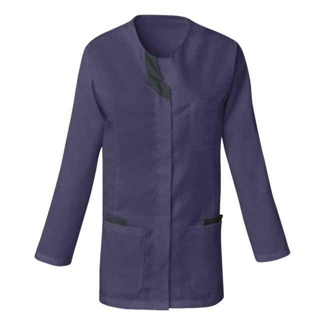 Tunique femme manches réglables Lila Bleu shadow et noir - SNV