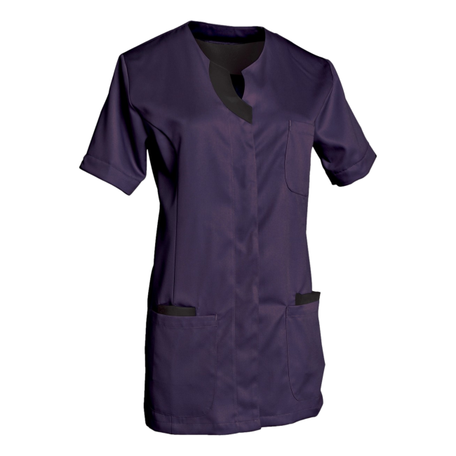 Tunique femme manches courtes Lila bleu shadow et noir - SNV