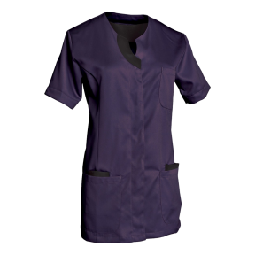 Dames tuniek korte mouwen Lila blauw shadow en zwart - SNV