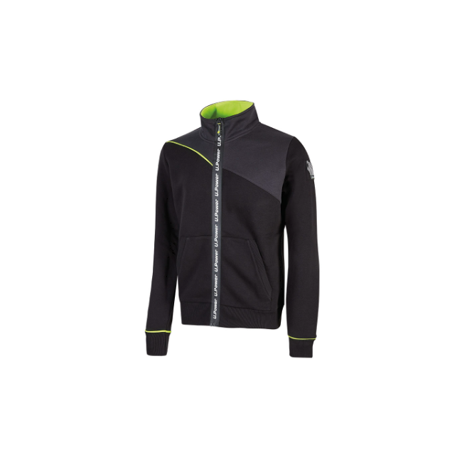 Sweat-shirt zippé imperméable Uranus Black Carbon - U Power