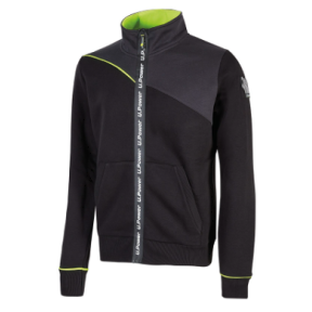 Sweat-shirt zippé imperméable Uranus Black Carbon - U Power
