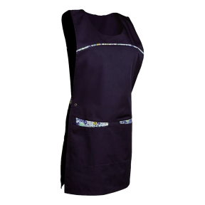 Chasuble femme Camille Marine et motif fleurs bleues - SNV