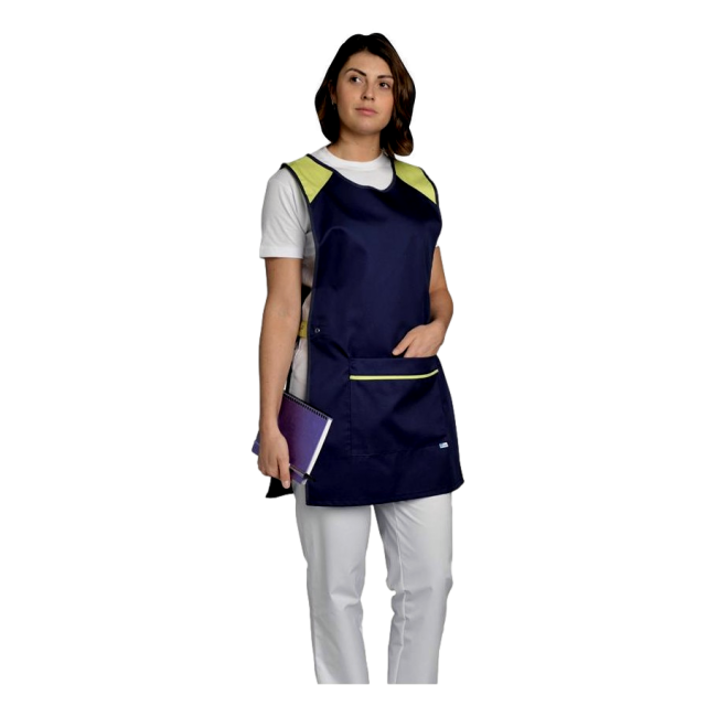 Dames schort Eloise Marine en pistache - SNV
