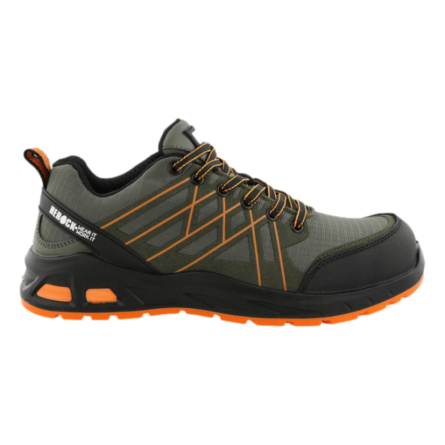 Sicherheitsschuhe niedrig Varro S1P Dunkelkhaki - Herock