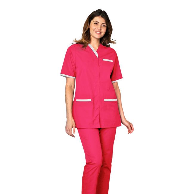 Tunique femme manches courtes Suzie Rose et blanc - SNV