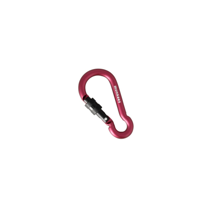 Peervormige karabijnhaak met schroefvergrendeling (8 x 80 mm) Rood - Munkees