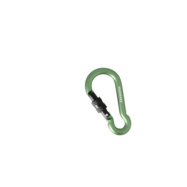 Birnenförmiger Karabiner mit Schraubverschluss (8 x 80 mm) Grün - Munkees