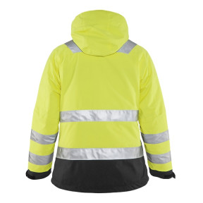 Gevoerde hoge zichtbaarheidsvest dames geel/zwart - Blaklader