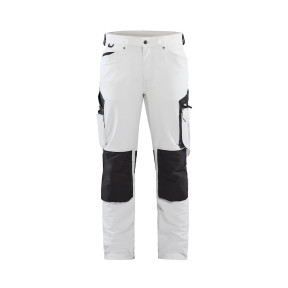Maler-Stretchhose 4D Weiß/Dunkelgrau - Blaklader
