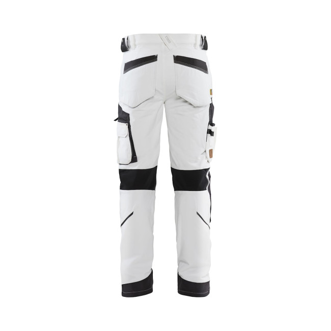 Maler-Stretchhose 4D Weiß/Dunkelgrau - Blaklader
