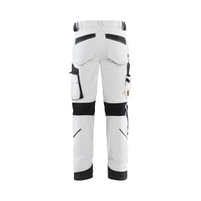 Pantalon peintre stretch 4D blanc/gris foncé - Blaklader