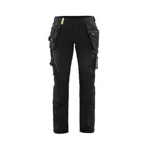 Pantalon artisan stretch 4D femme noir/jaune - Blaklader