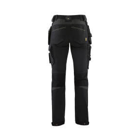 Ambachtsman stretch 4D broek dames zwart/geel - Blaklader