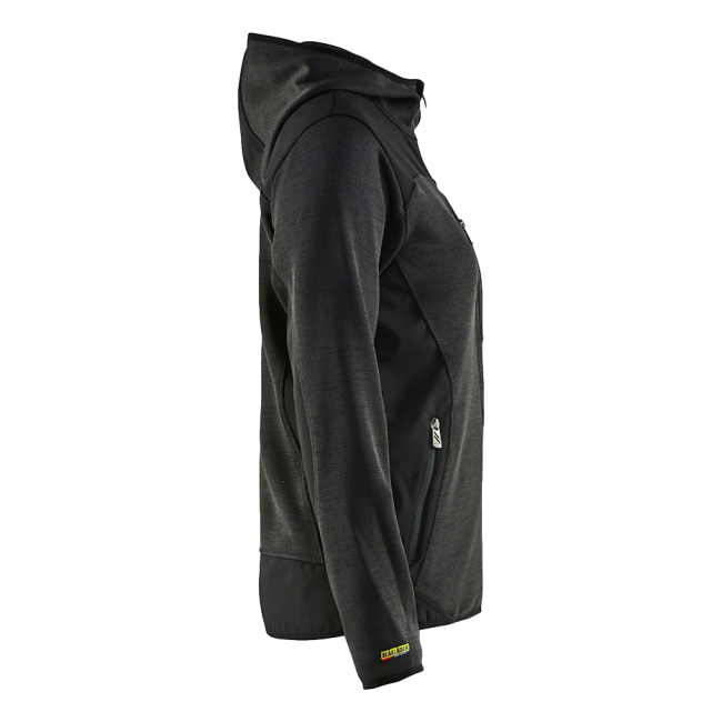 Veste tricotée à capuche femme Anthracite et noir - Blaklader