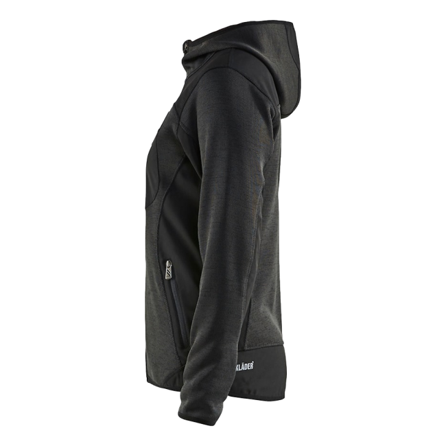 Veste tricotée à capuche femme Anthracite et noir - Blaklader
