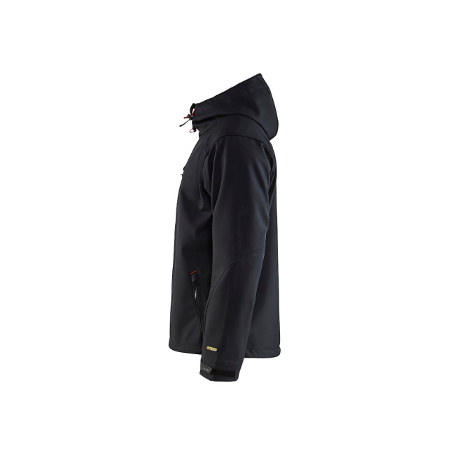 Veste Softshell à capuche Noir/Rouge - Blaklader