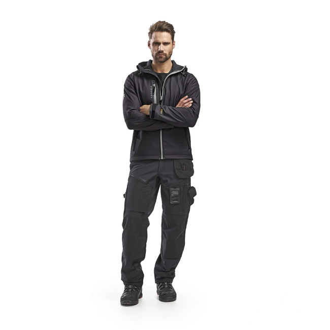 Veste Softshell à capuche Noir/Gris - Blaklader