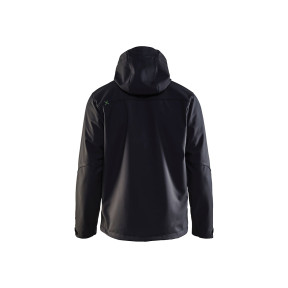 Veste Softshell à capuche Noir/Vert - Blaklader