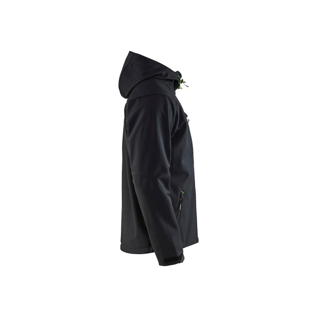 Veste Softshell à capuche Noir/Vert - Blaklader