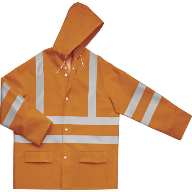 Regenjas HV fluor oranje - Delta plus