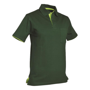 Polo homme Sasha 100% coton Vert bouteille et pistache - SNV