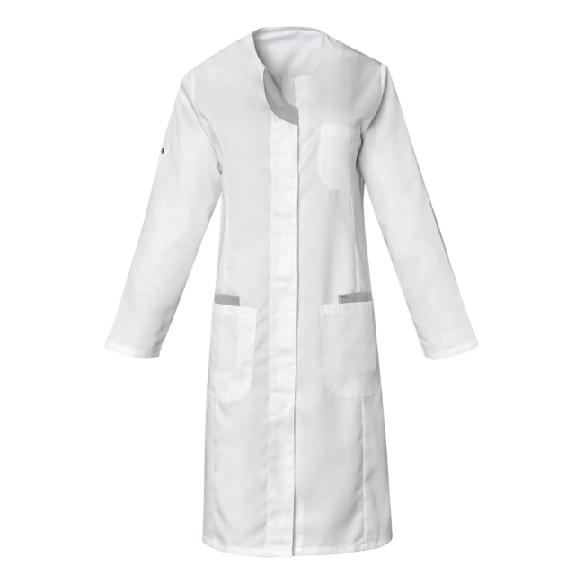 Damesblouse verstelbare mouwen Lali Wit en grijs - SNV