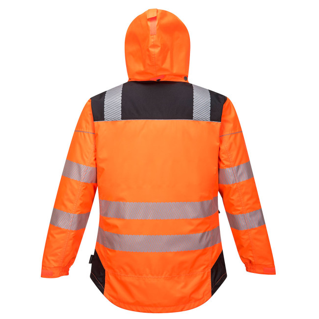 PARKA HV PW3ORANGE NOIR - PORTWEST