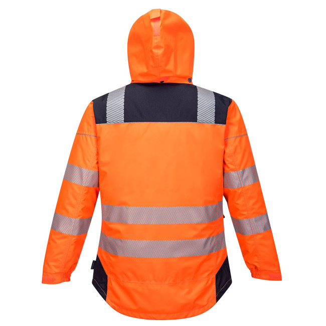 HV PW3 PARKA ORANGE MARINEBLAU - PORTWEST