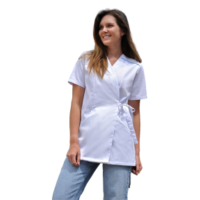 Tunique femme manches courtes Greta Blanc et bleu - SNV