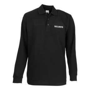 Langarm SECURITY-Poloshirt