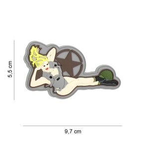Patch 3D PVC Pinup girl laying - 101 Inc