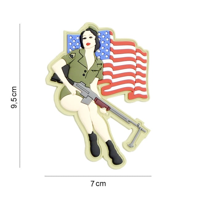 3D PVC Patch Pin-up Girl BAR - 101 Inc