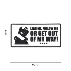 Patch 3D PVC Lead me, follow me white - 101 Inc
