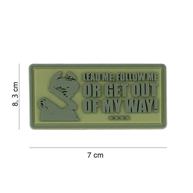 3D PVC Patch Lead me, follow me grün - 101 Inc