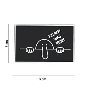 Patch 3D PVC Kilroy was here black - 101 Inc